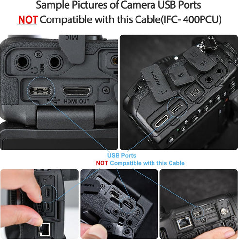 Camera USB Cable Cord for Canon Rebel/PowerShot/EOS/DSLR/ELPH, 6FT Mini B USB Transfer Wire Data Cable