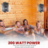 Pyle Indoor Outdoor Speakers Pair, 200 Watt Dual Waterproof 3.5” 2-Way Speaker System for Home, Boat, Marine