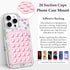 AZXYI Silicone Suction Phone Case Mount, Silicon Adhesive Suction Cup Phone Mount, Non Slip Sticky Phone Grip