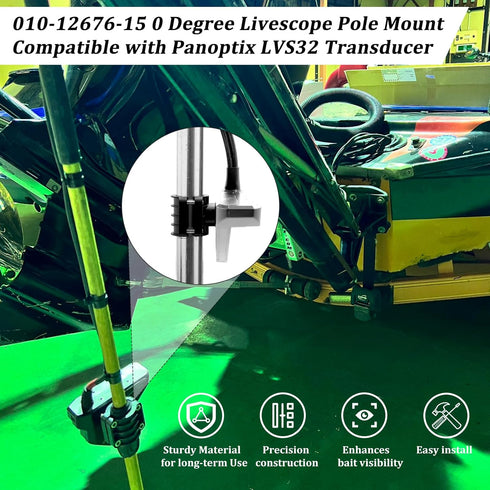 010-12676-15 Livescope Pole Mount 0 Degree Compatible with Garmin Panoptix LVS32 Transducer