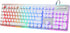 Typewriter Style Keyboard, 104 Keys USB Wired Retro with Metal Panel, Rainbow LED Backlit, Spill Resistant for