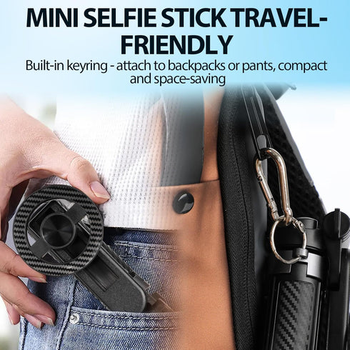 BScintilla 4-in-1 360 Multifunctional Magnetic Selfie Stick,Universal Rotation Phone Tripod with Wireless