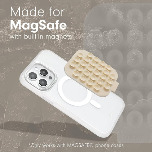 Sonix Magnetic Silicone Suction Cup Phone Mount for iPhone, Compatible with MagSafe - Off White