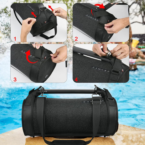 TXEsign Travel Carrying Case for Sony SRS-XG500 X-Series Wireless Bluetooth Boombox, Protective Cover with Shoulder
