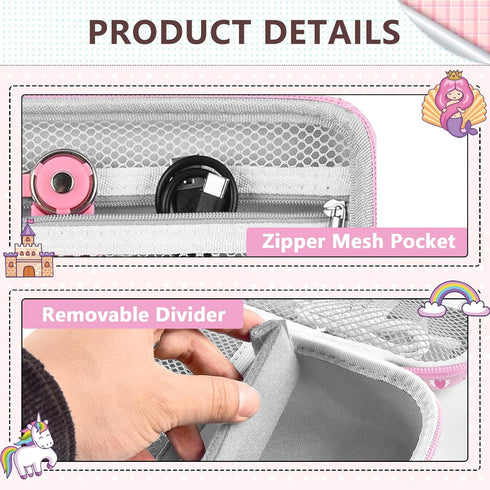 Leayjeen Kids Camera Case for Dylanto/GKTZ/HiMont/CAMCLID/ESOXOFFORE Instant Print Camera, Pink Unicorn (Case Only)