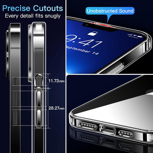 CASEKOO for iPhone 13 Pro Case, Crystal Clear Protective Shockproof, Military-Drop Protection for 6.1 inch