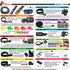 Velour Cinch Straps 1.5" x 30", 6 Pack, Soft Touch Microfiber Reusable Hook and Loop