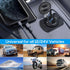 Linkstyle 2PCS 12V USB Outlet, 18W Quick Charge 3.0 Dual USB Power Outlet with ON/Off Switch & Blue LED Voltmeter for