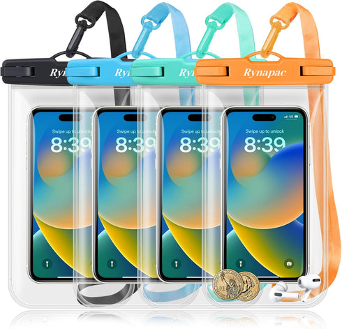 Waterproof Phone Pouch Bag - 8.5in Water Proof Cell Phone Case for Beach Travel, Waterproof Holder with Lanyard