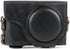 MegaGear MG1258 Ever Ready Leather Camera Case compatible with Panasonic Lumix DC-ZS80, DC-ZS70, DC-TZ95, DC-TZ90 - Black