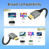 8K Cable,90 8K@60Hz 4K@120Hz 48Gbps hdtv2.1 etc.(50cm) RIIEYOCA Mini HDTV to HDTV Adapter Degree Up Angle Mini hdtvMale
