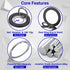 HISSIMO 2-Way 17-12 Dual-Sided Magnetic Phone Mount for MagSafe, Ultra-Slim Metal Ring Holder Grip with Kickstand