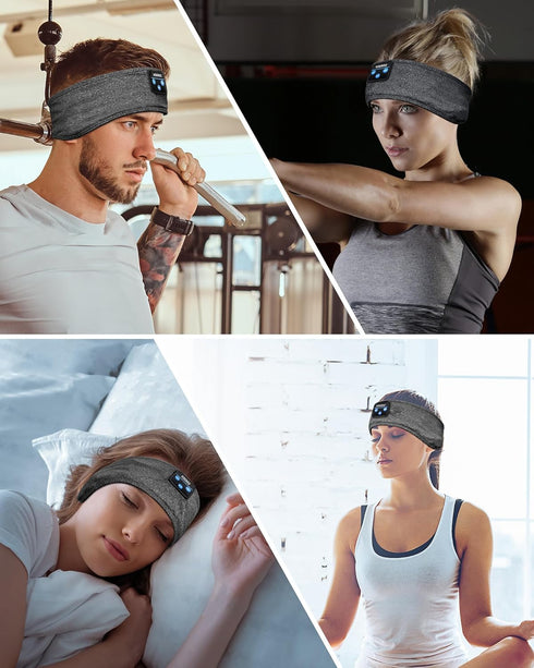 Voerou Sleep Headphones, Bluetooth Headband, Sleeping Headphones with Ultra-Thin Speakers for Side Sleepers, Headband
