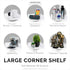 9" Small Corner Shelf Mount, Adhesive & Screw in, for Speakers, Cameras, Baby Monitors, Plants, Books Electronics
