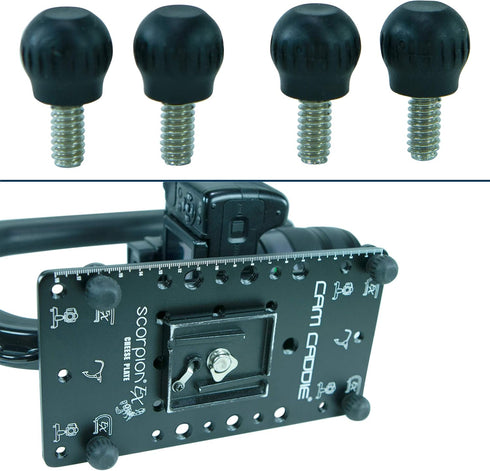 Scorpion EX Photo Video Cheese Plate/Tripod Mount, Heavy Duty Aluminum, 21 ¼”-20 and 9 3/8"-16 Holes