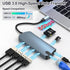 BINZET 8-in-1 4K@60Hz 100W 3X 3.0 1Gbps RJ45, USB C Hub Ethernet Adapter with HDMI, PD Charging, USB Ports, SD/TF Card