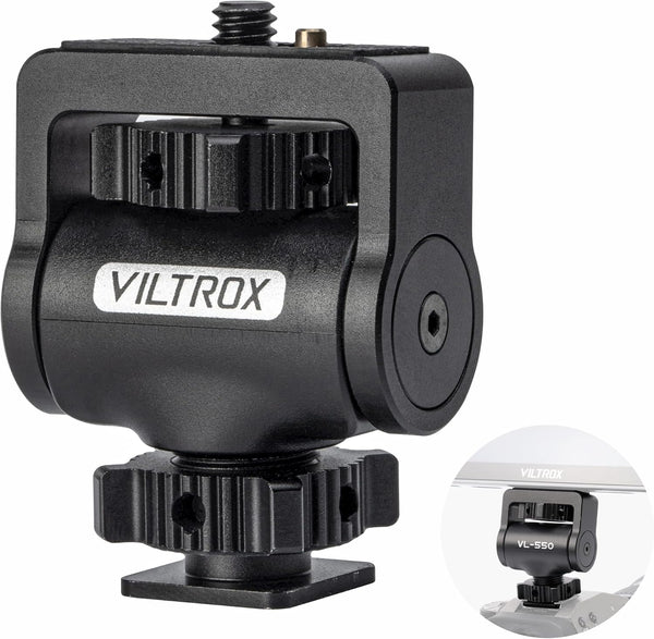 VILTROX Camera Monitor Mount with Cold Shoe, 360° Swivel and 180° Tilt Adjustable for 5" & 7" Field Monitors