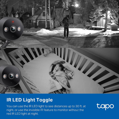 Tapo 2K+ IP66 C121 Indoor/Outdoor Wired Security Camera - Person/Pet/Vehicle Detection, Baby Monitoring, Color Night