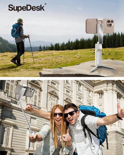 SupeDesk Selfie Stick for iPhone, Selfie Stick Tripod with Wireless Remote, Foldable & Portable Phone Tripod Stand