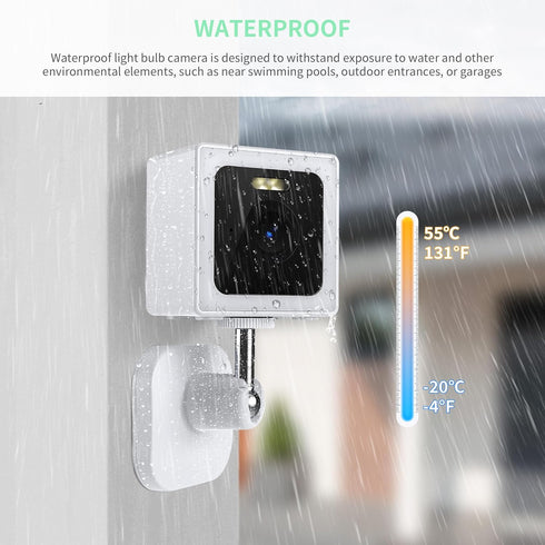 Indoor and Outdoor Weatherproof IP65 2K Wi-Fi Smart Home Security Camera with Color Night Vision, 2-Way Audio