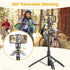 61" Selfie Stick Tripod, All in One Extendable Phone Tripod Stand with Wireless Remote for iPhone and Android