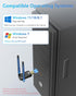 RENGOGA 5.4 150M 11/10/8 USB Bluetooth Dongle for PC Plug & Play Bluetooth Adapter PC Transmitter & Reciver, EDR & BLE