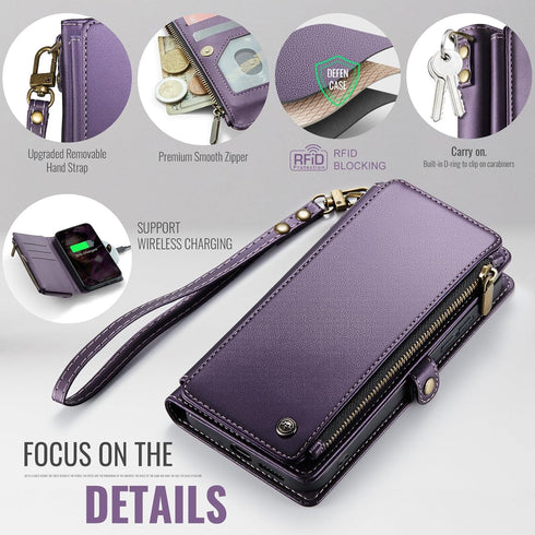 Defencase S26 S26 5G 6.3", for Galaxy Case Wallet with RFID Blocking Card Holder for Women, Elegant PU Leather Magnetic
