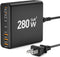 280W USB C Charger Block, 8-Port Charging Station, GaN III PD 65W Laptop Charger for MacBook Pro/Air, DELL