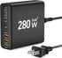 280W USB C Charger Block, 8-Port Charging Station, GaN III PD 65W Laptop Charger for MacBook Pro/Air, DELL