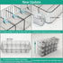 Cable Storage Boxes Organizers 2 Pack, Stackable Cord Charger Storage Organizer Box Case with 20pcs Cable Ties, Clear