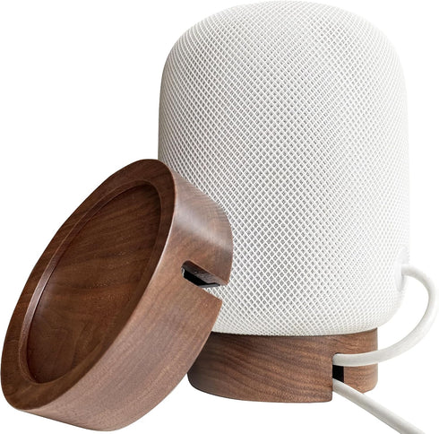 HOOKMEMO Elevate Your HomePod with Our North American Black Walnut Wood Stand -