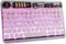 Wireless Bluetooth Keyboard for iPad, 10" Round Keys Mini Keyboard, Ultra-Slim Rechargeable for iPad (Light Pink)
