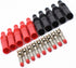 10Pcs Insulated Safety 4mm Banana Plugs, Shrouded Protection for Multimeter Test Leads, DIY Connectors