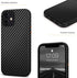 Tasikar iPhone 12 Mini Case Carbon Fiber Leather Design with TPU Hybrid Slim Case (Black)