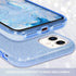 MILPROX Bling Sparkly Glitter Case for iPhone 11, Protective 3 Layer Hybrid Anti-Slick Slim Soft Cover, Blue