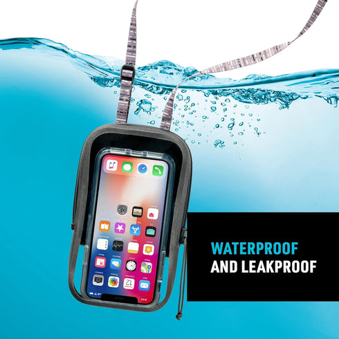 Nite Ize Runoff Waterproof Phone Case with TRU Zip Technology, IP67 Waterproof for Poolside & Beach, Charcoal
