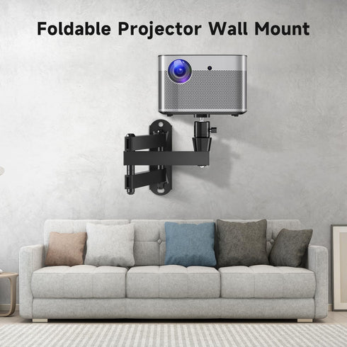suptek 1/4", M4 M6 MA1330YT Universal Foldable Projector Wall Mount - Adjustable Bracket for Projectors, Compatible
