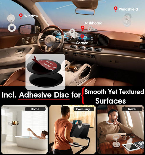 REOKILY 360 16 15 14 13 12 Strong Magnetic Car Phone Holder for MagSafe Ultra Vacuum Suction Cup Phone Mount Cell Phone