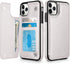 HianDier Wallet Case for iPhone 11 Pro MAX, Slim Protective Flip Folio with Credit Card Slot, White