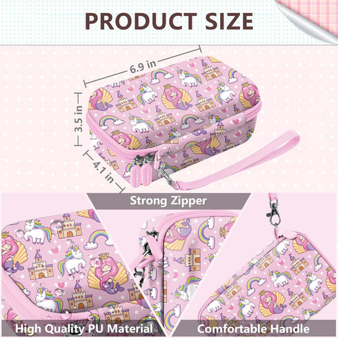 Leayjeen Kids Camera Case for Dylanto/GKTZ/HiMont/CAMCLID/ESOXOFFORE Instant Print Camera, Pink Unicorn (Case Only)