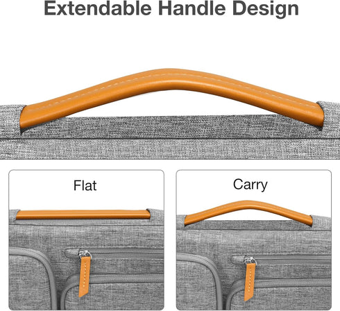 MOSISO 360 Protective Laptop Sleeve, Compatible with 17-17.3 inch Dell, HP, Lenovo, Asus, Side Open Bag with 4 Pockets