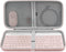Geekria Hard Shell Protective Keyboard Carrying Case, Travel Bag for Logitech MK470, K585, K580, MK470 Slim Combo (Pink)