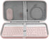 Geekria Hard Shell Protective Keyboard Carrying Case, Travel Bag for Logitech MK470, K585, K580, MK470 Slim Combo (Pink)