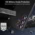 WSKEN Ultra Thin Camera Lens Protector for Samsung Galaxy S24 Ultra, 9H Tempered Glass, Aluminum Circle, Colorful.