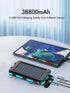 Kepswin 38800mAh Pack Solar Charger, Solar Power Bank, Waterproof External Backup Battery Power with USB C