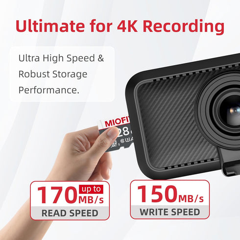 Miofive Memory Card, Ultimate Micro SD Card with USB 3.0 Type-C Reader, 170MB/s, C10, U3, A2, V30, 256GB