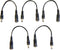 5 Pack of 6 Inch DC Coaxial Power Male to Female Barrel Plug Connector, 5.5mm x 2.1mm