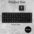 Larrel 4PCS Universal English Keyboard Stickers, Replacement English Keyboard Stickers with Black Background and White
