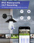 Hugolog 2K Light Bulb Security Cameras, Wireless Outdoor Cameras with AI Motion Detection, 360° Auto Tracking, 24/7