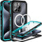 BEASTEK iPhone 15 Pro Waterproof Case, IP68 Shockproof Dustproof with Built-in Screen Protector and MagSafe Cover, Teal